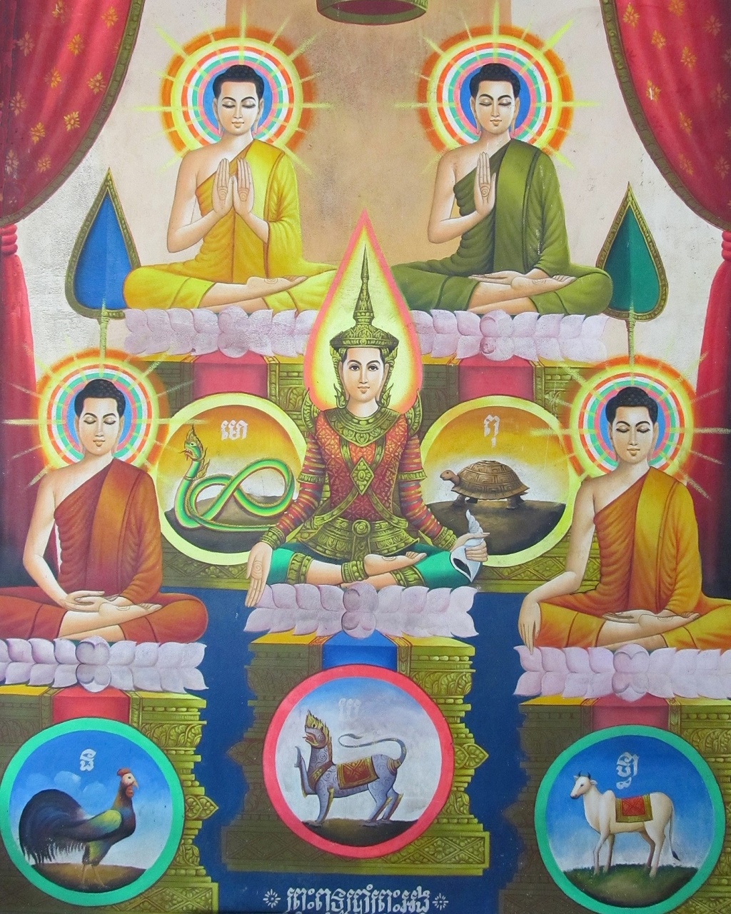 Pět Buddhů - Sihanoukville - Kambodža
