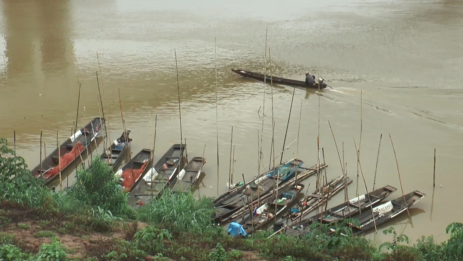 Laoští rybáři na řece Mekong